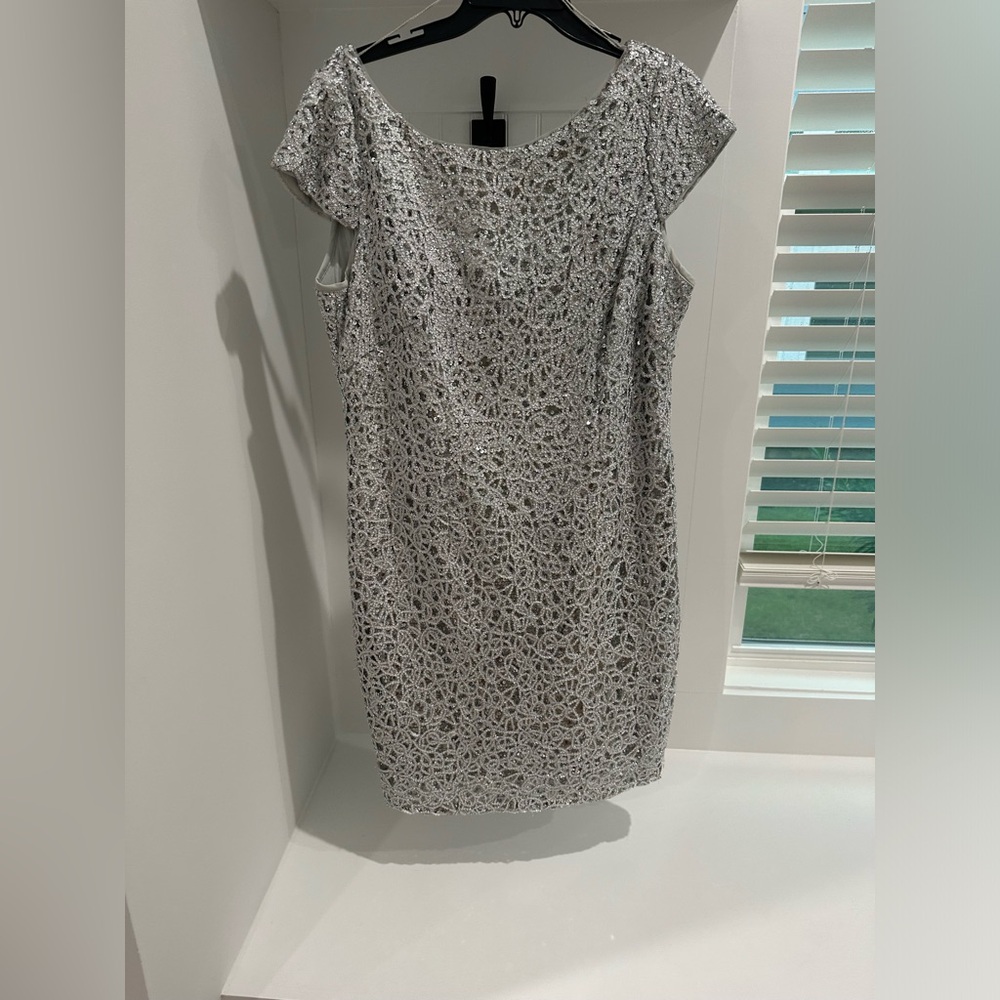 Sliver sequin dress